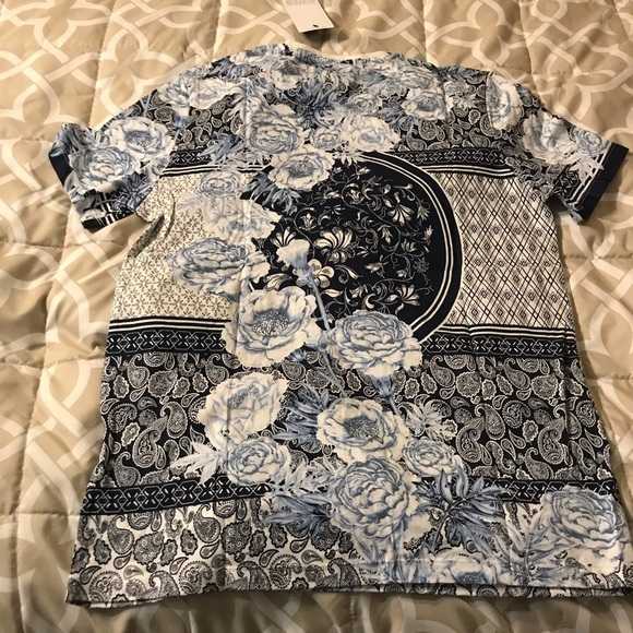 Ultra Mens Floral Print Cotton T-Shirt size Large - Picture 5 of 5